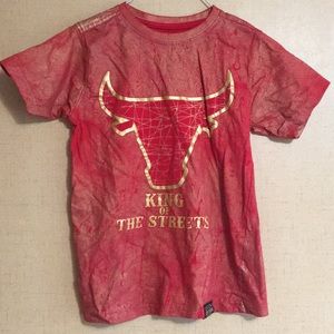 Switch Remarkable “King Of The Streets” Boy's Red T-Shirt w/ Gold Metallic